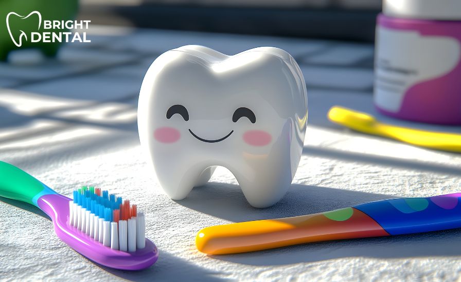 Smiling person with toothbrush and toothpaste, illustrating common daily oral hygiene mistakes and proper dental care