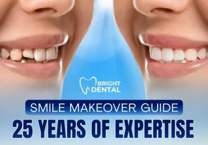 Smile Makeover Guide by Bright Dental in Des Plaines showcasing 25 years of cosmetic dentistry expertise.