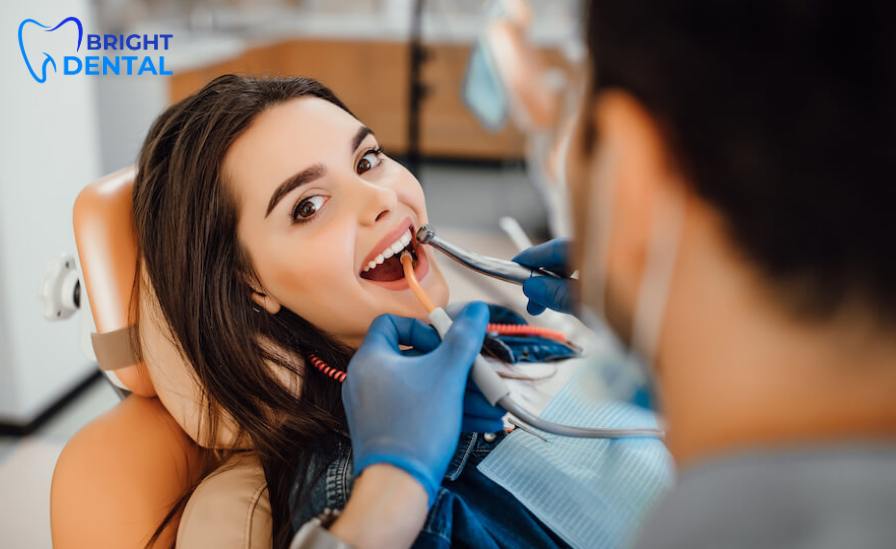 Professional teeth cleaning during dental checkup in Des Plaines