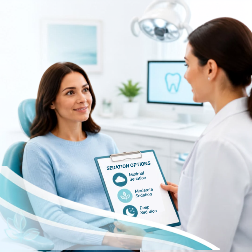 Patient receiving sedation dentistry treatment for dental anxiety at Bright Dental in Des Plaines