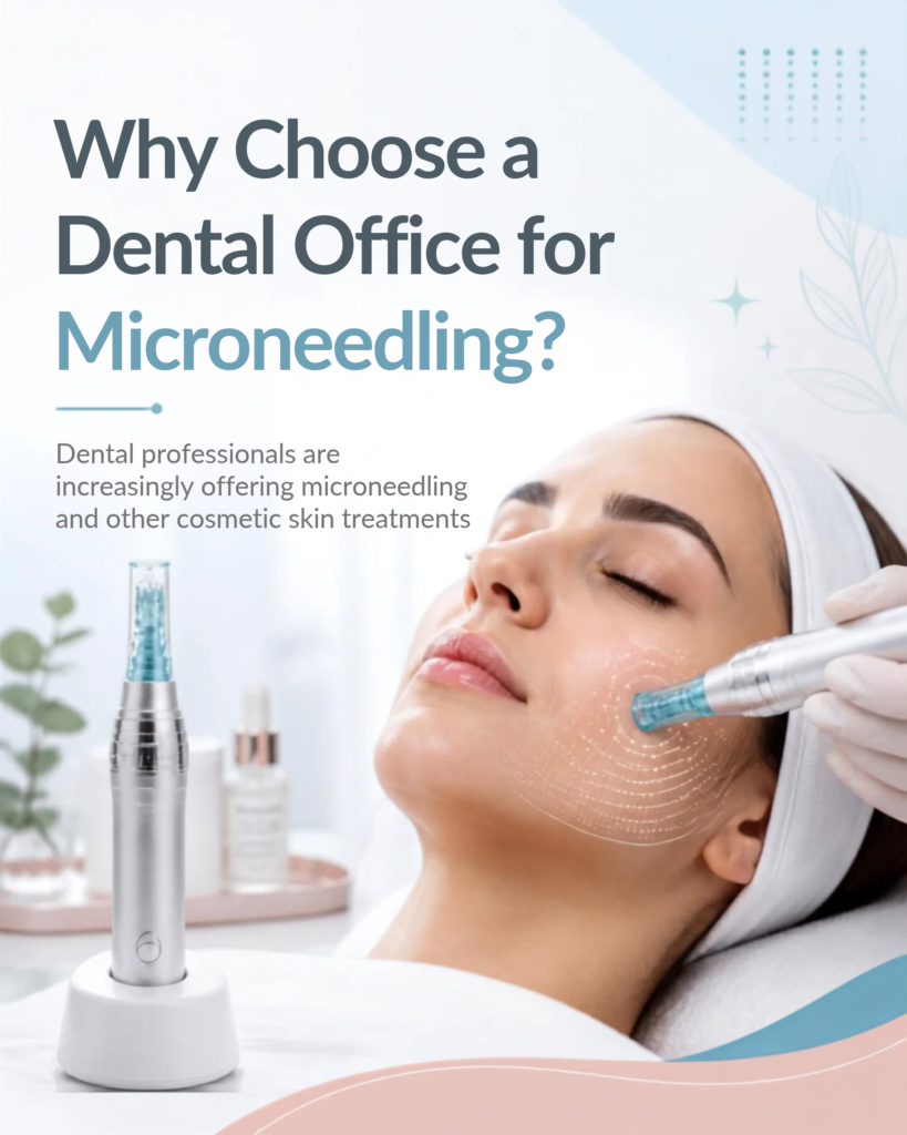 dental professionals are increasingly offering microneedling and other cosmetic skin treatments