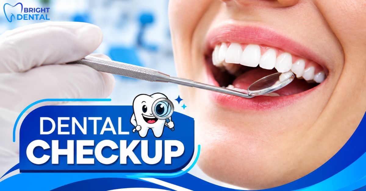 Dentist performing routine dental checkup in Des Plaines dental clinic