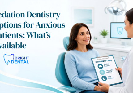 Patient receiving sedation dentistry treatment for dental anxiety at Bright Dental in Des Plaines