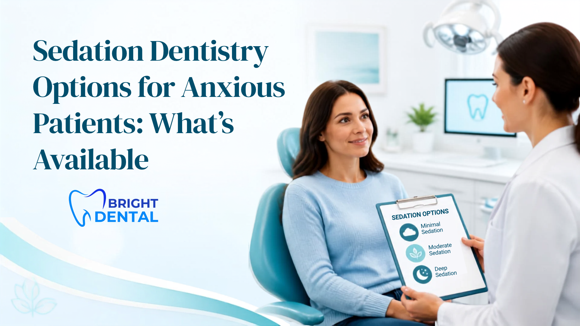 Patient receiving sedation dentistry treatment for dental anxiety at Bright Dental in Des Plaines
